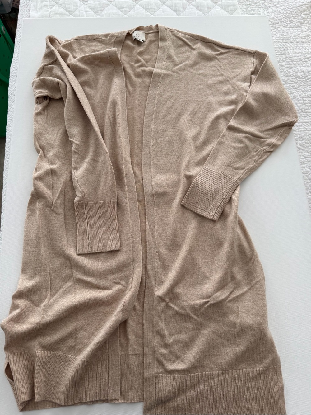 a new day Long Open-Front Cardigan - Taupe